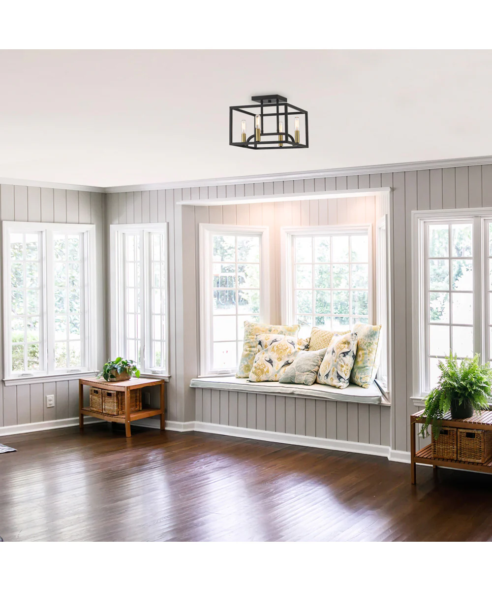 Uptown 4 Light Semi Flush Matte Black - Image 2