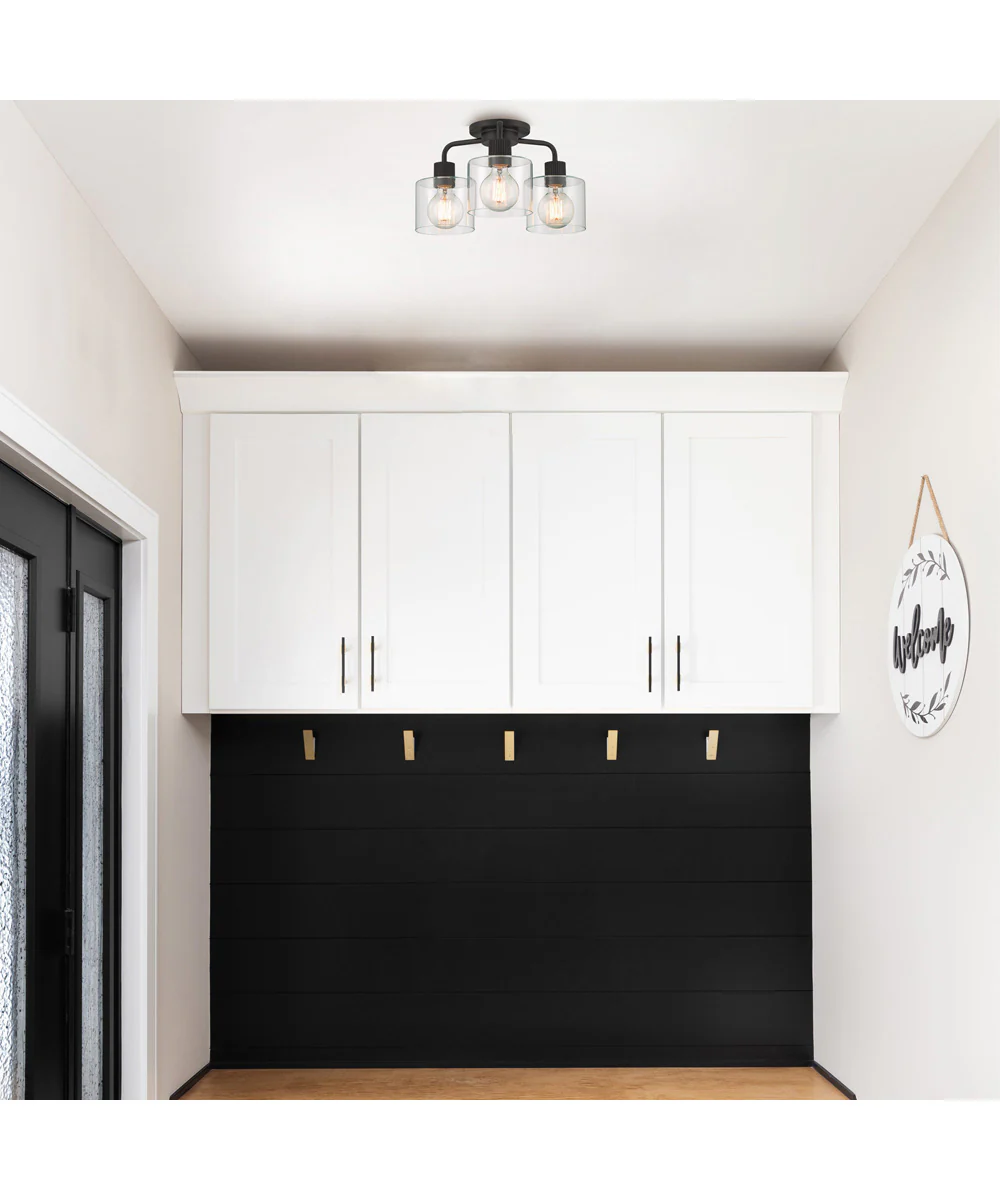 Vibrato 3 Light Semi Flush  Matte Black - Image 3