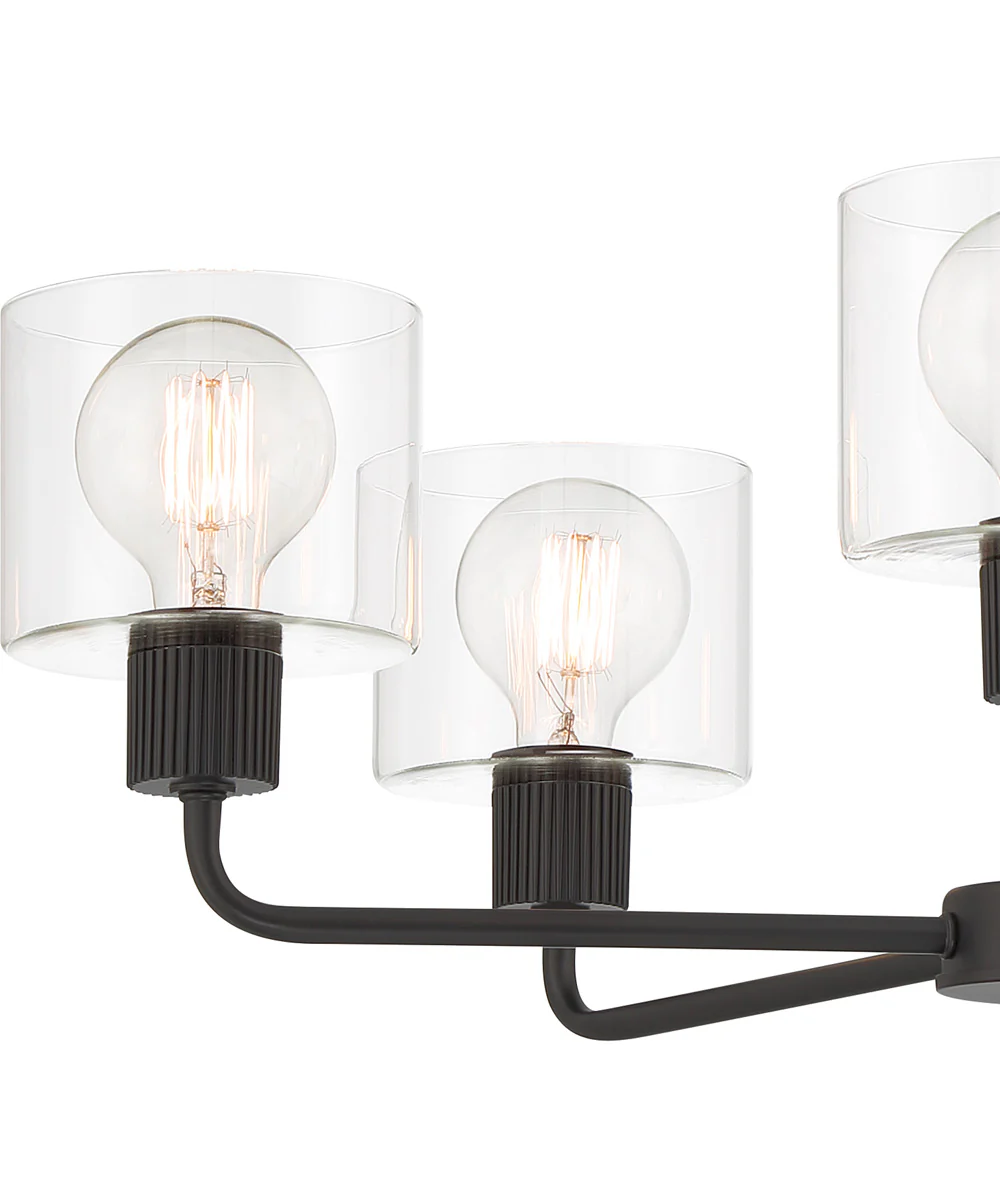 Vibrato 5 Light Chandelier  Matte Black - Image 4