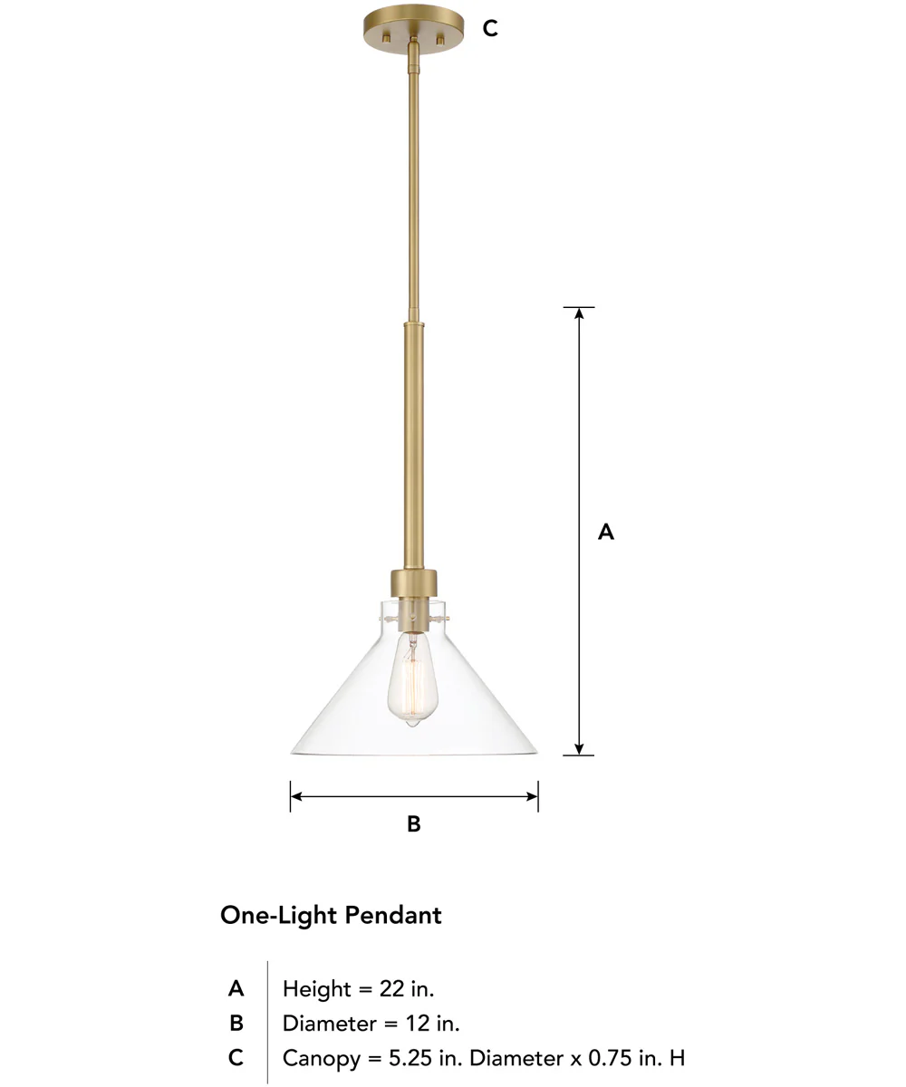 Willow Creek 1 Light Pendant Brushed Gold - Image 5