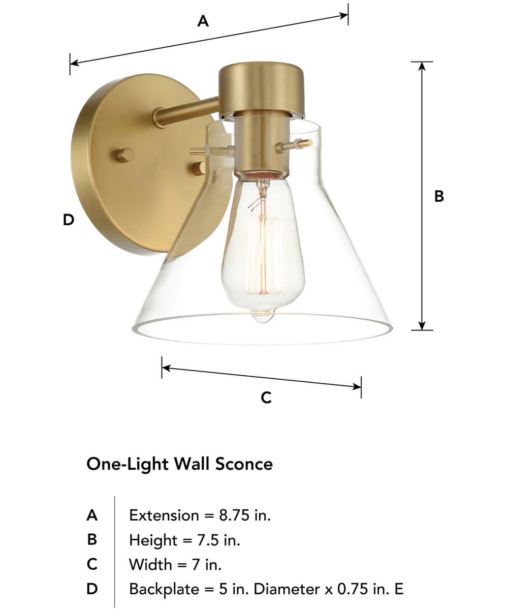 Willow Creek 1 Light Wall Sconce  Brushed Gold - Image 5