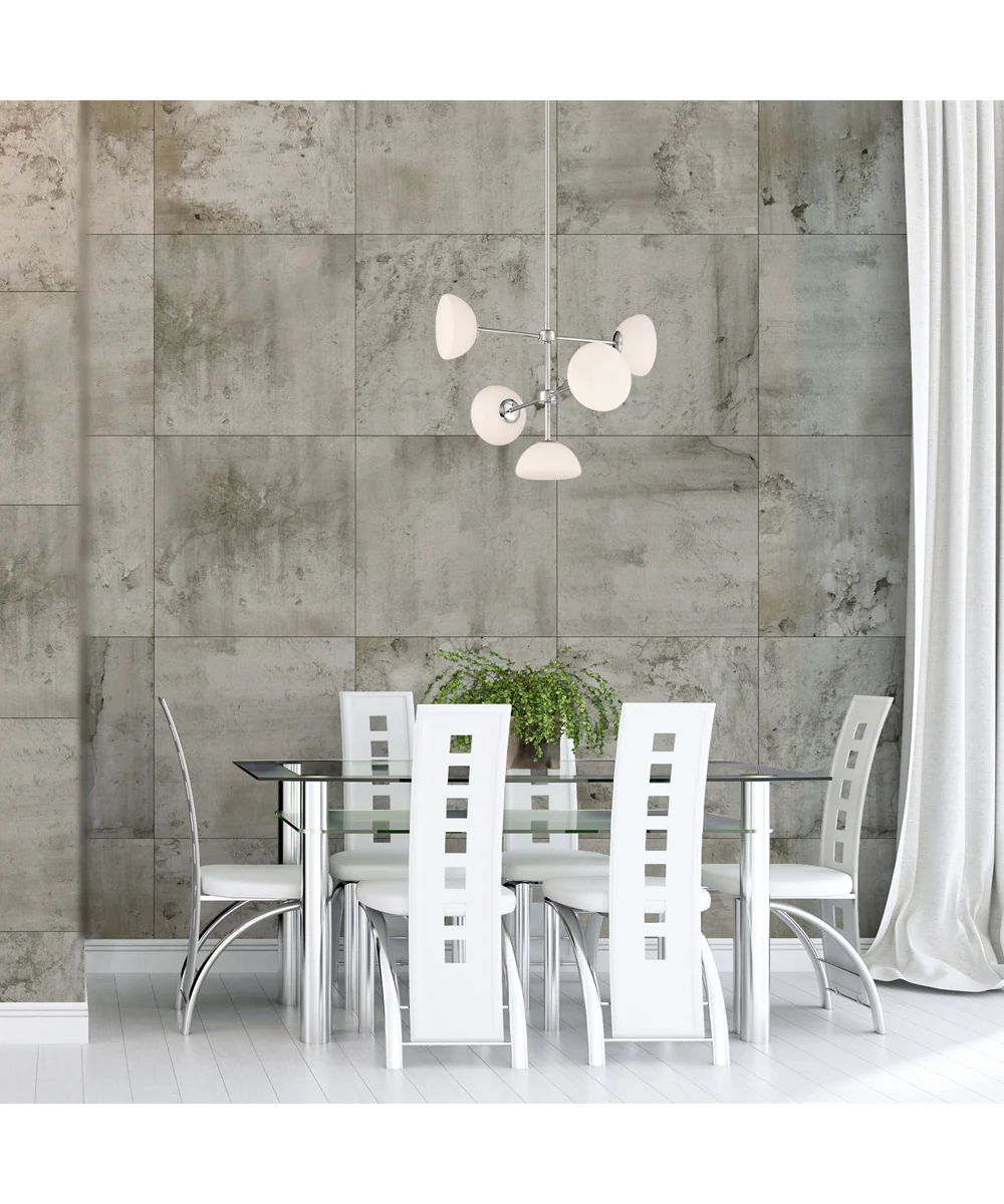 Zio 5 Light Chandelier Polished Nickel - Image 2