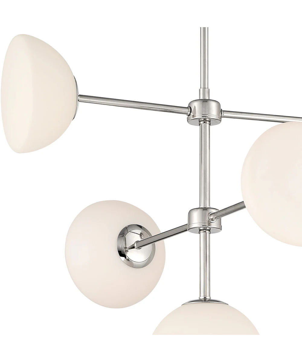 Zio 5 Light Chandelier Polished Nickel - Image 3