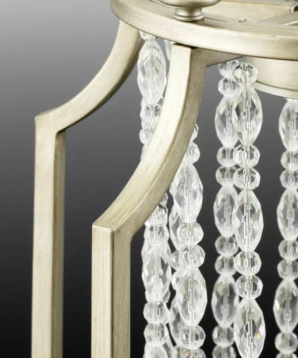 Desiree 6-Light 18"w Pendant Foyer Hanging Light Fixture Silver Ridge Grey Finish by Progress - Image 6
