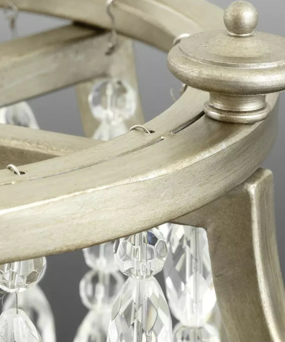 Desiree 6-Light 18"w Pendant Foyer Hanging Light Fixture Silver Ridge Grey Finish by Progress - Image 7