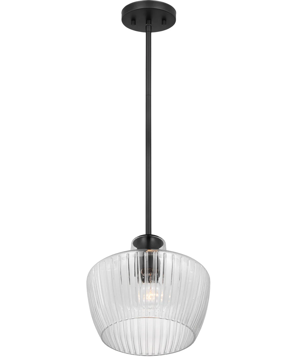 Destin 1-Light Pendant Black / Silver Accents - Image 3