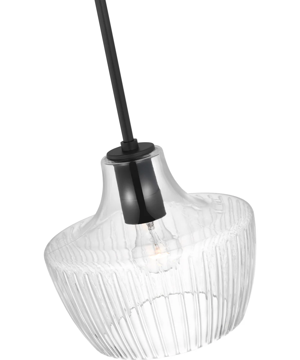 Destin 1-Light Pendant Black / Silver Accents - Image 5