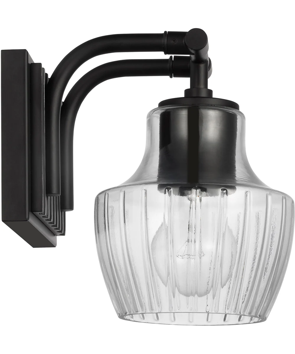 Destin 1-Light Vanity & Wall Black / Silver Accents - Image 3