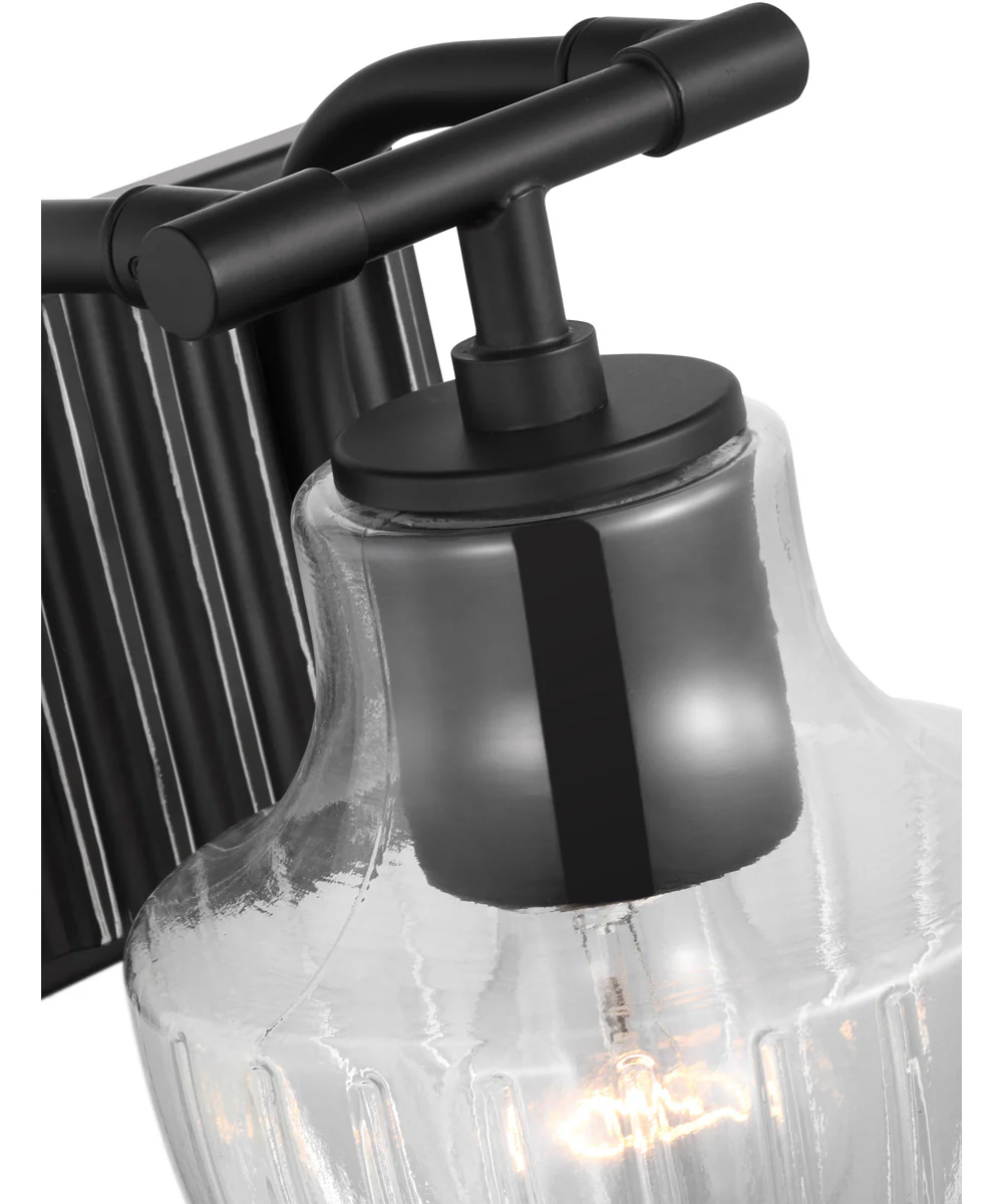 Destin 1-Light Vanity & Wall Black / Silver Accents - Image 4