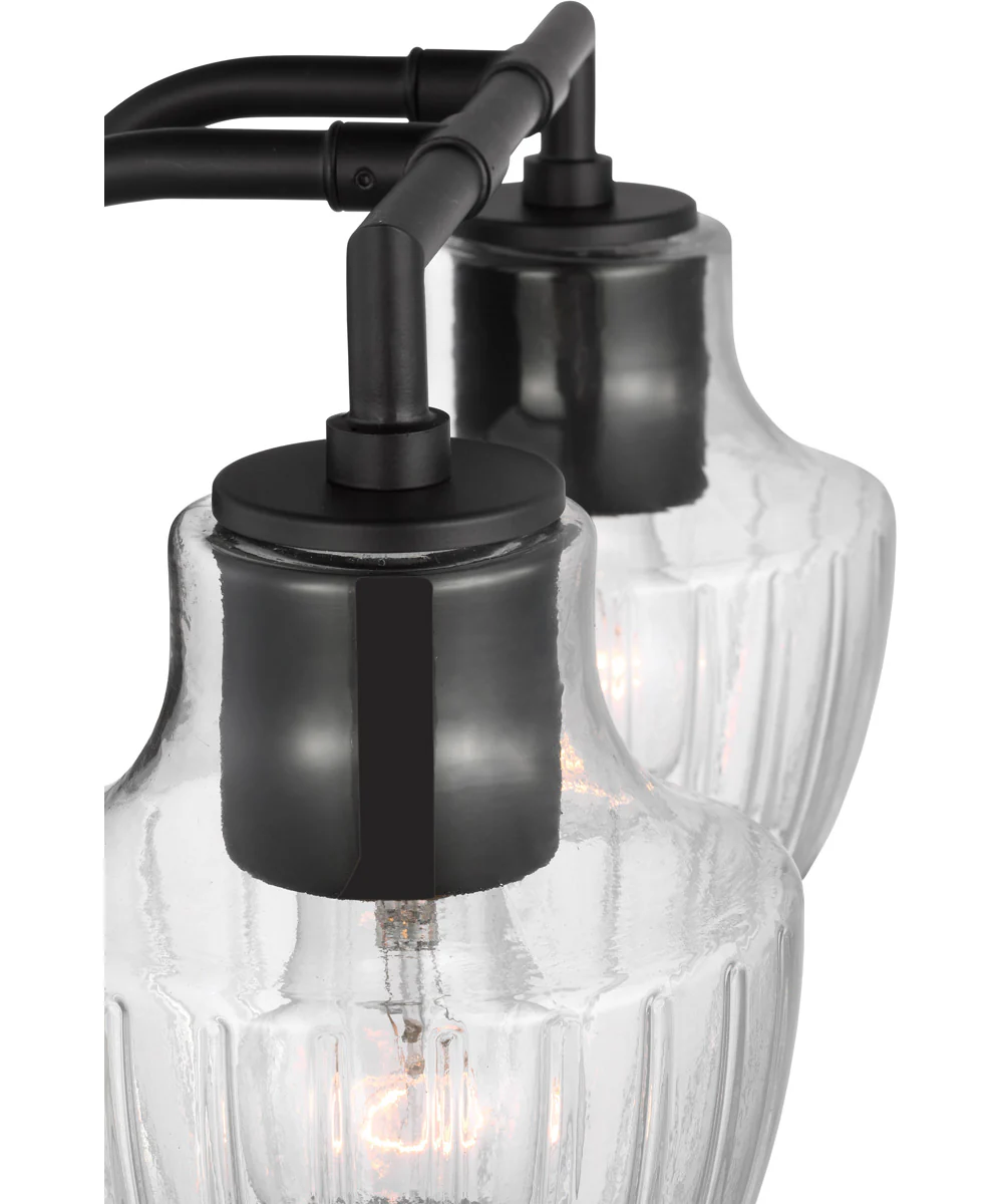 Destin 2-Light Vanity & Wall Black / Silver Accents - Image 5