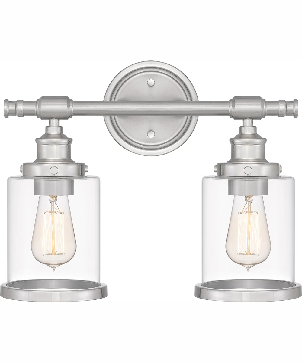 Dixie Medium 2-light Bath Light Brushed Nickel