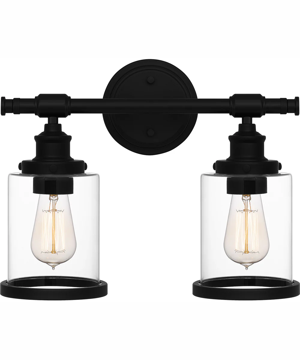 Dixie Medium 2-light Bath Light Matte Black - Image 2