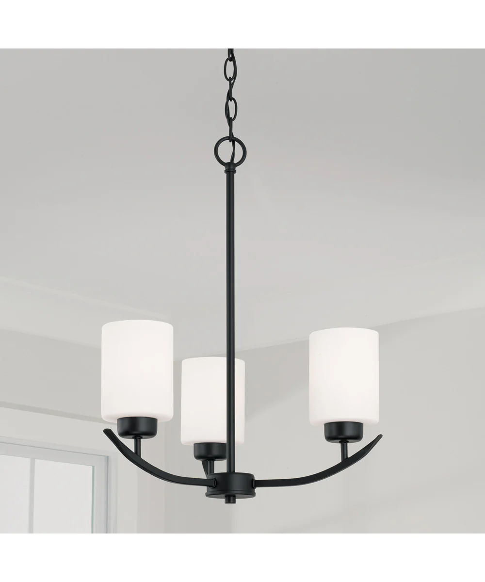 Dixon 3-Light Chandelier Matte Black - Image 2