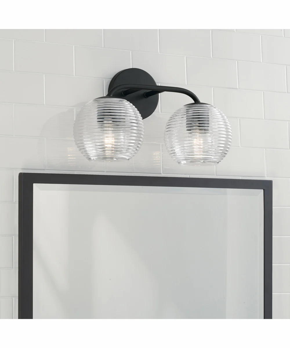 Dolan 2-Light Vanity Matte Black - Image 2