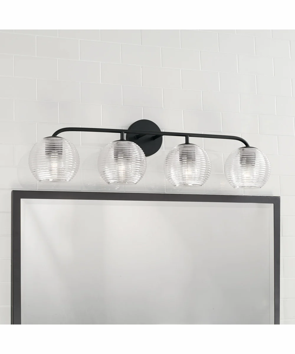 Dolan 4-Light Vanity Matte Black - Image 2