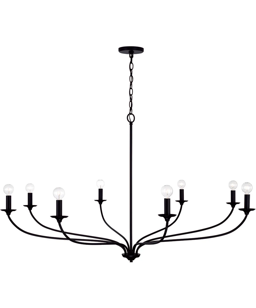 Dolan 8-Light Chandelier Matte Black - Image 5