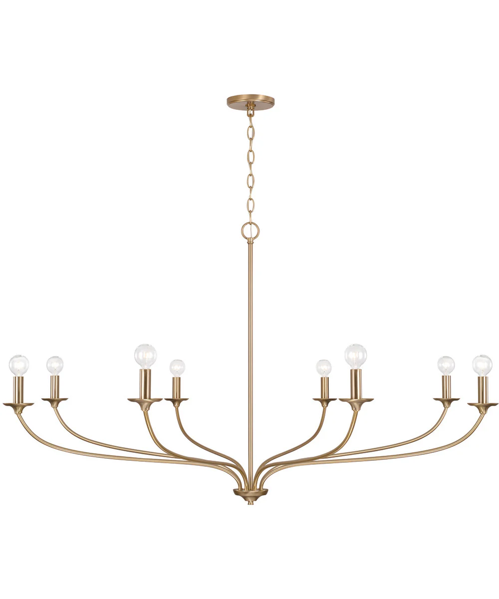 Dolan 8-Light Chandelier Matte Brass