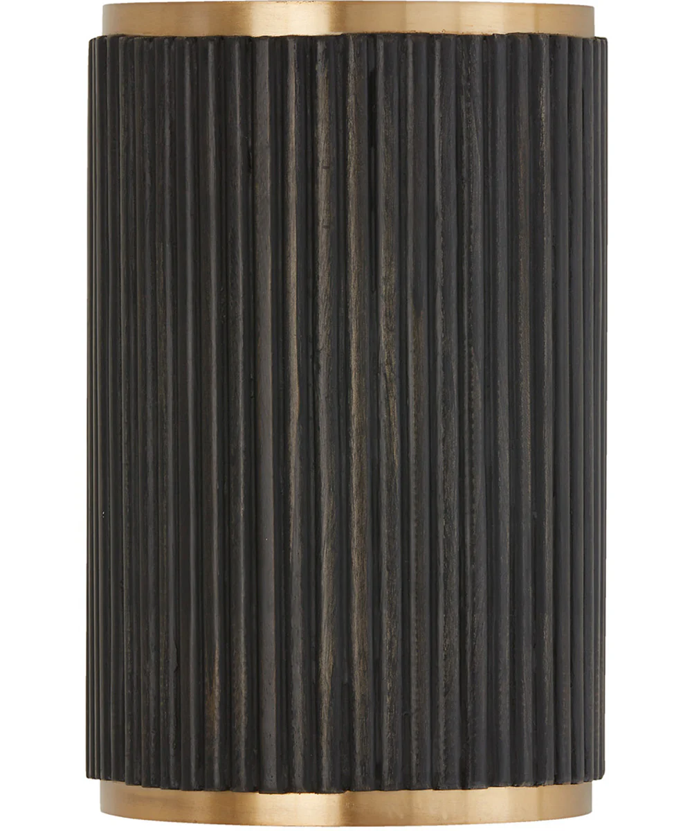 Donovan 2-Light Sconce Black Stain and Matte Brass - Image 4