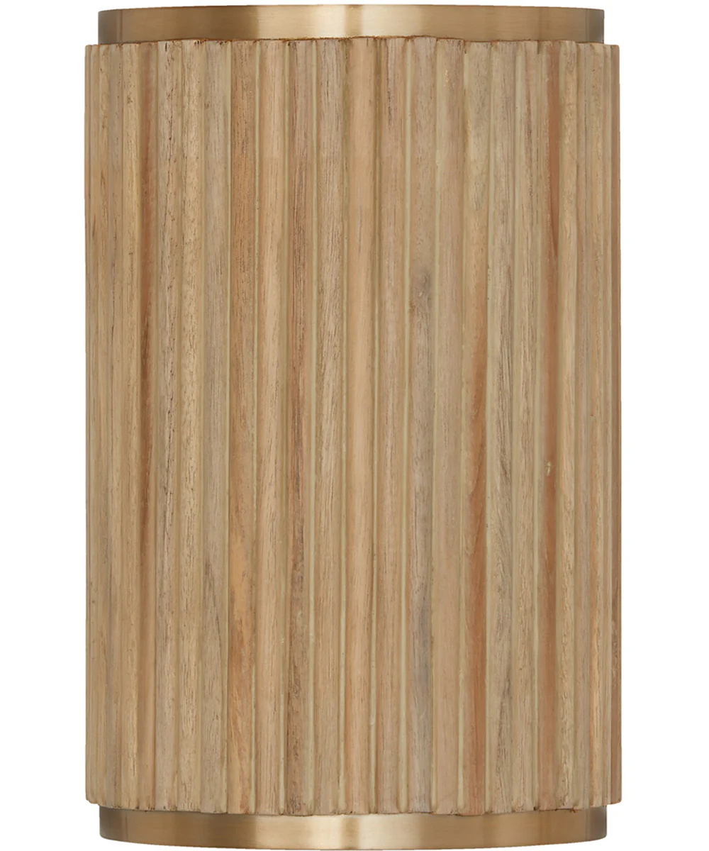 Donovan 2-Light Sconce White Wash and Matte Brass - Image 4