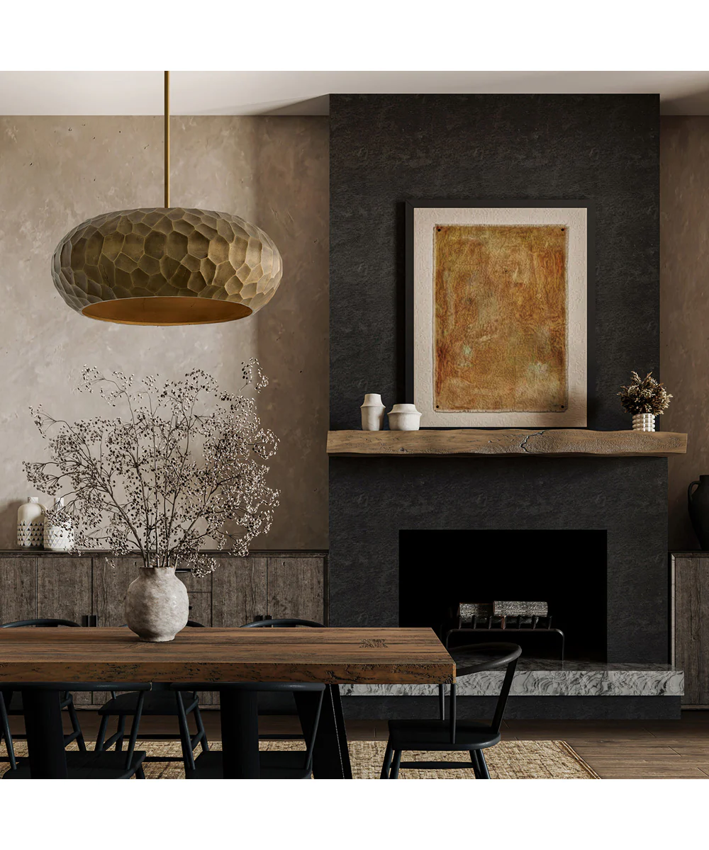 Dorian 4-Light Pendant Burnished Patinaed Brass - Image 2