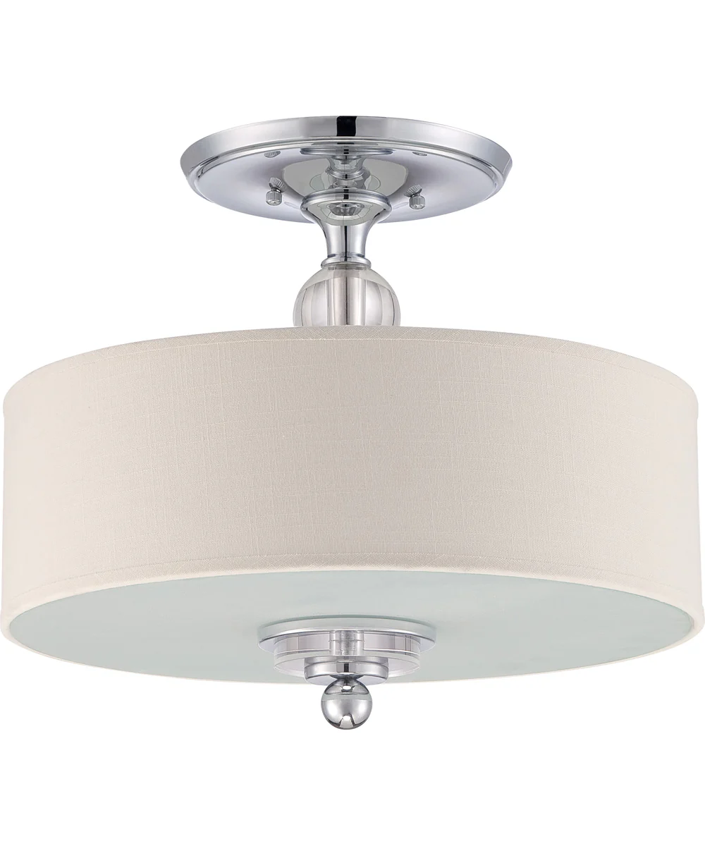 Downtown Large 3-light Semi Flush Mount Polished Chrome - Image 3