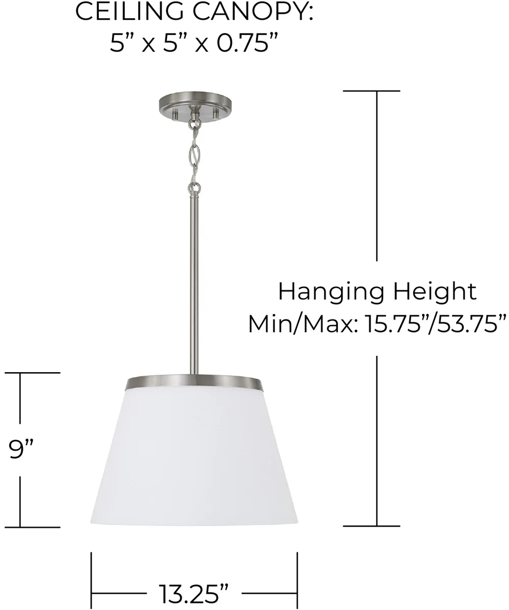 Drake 1-Light Pendant Brushed Nickel - Image 4