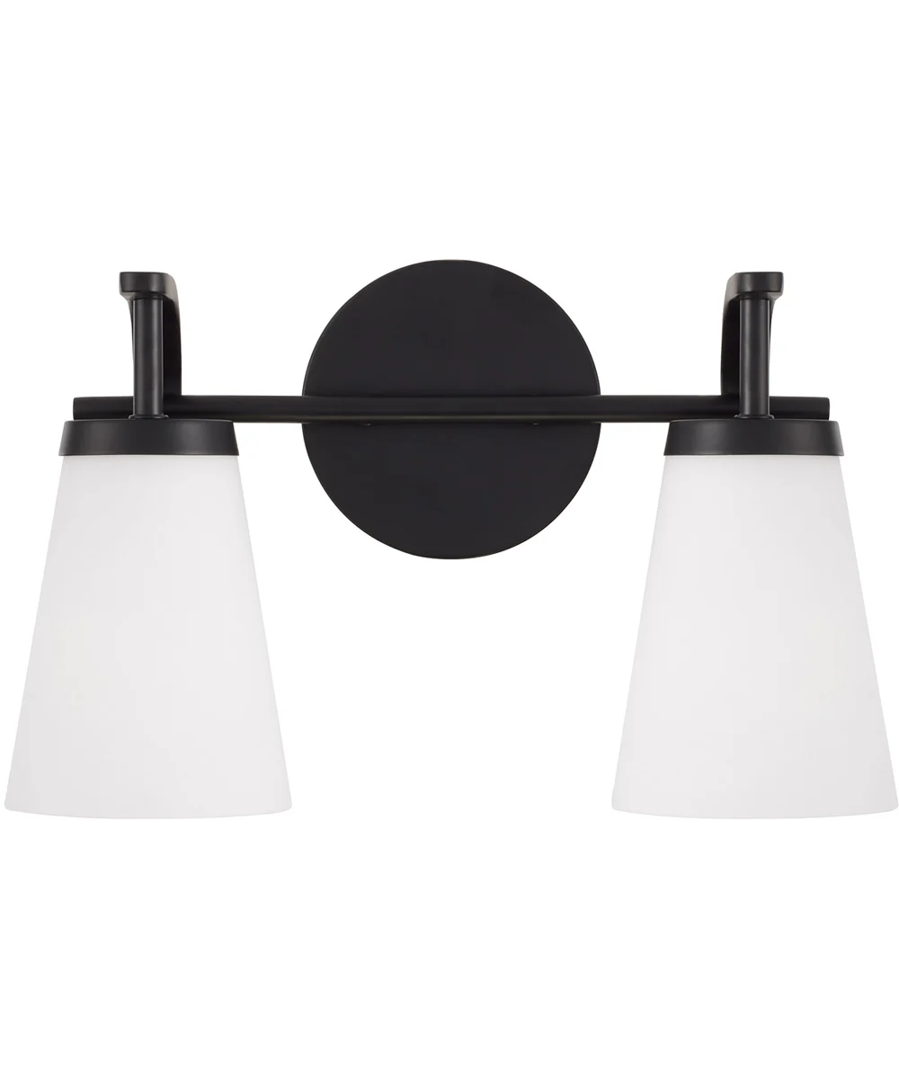 Drake 2-Light Vanity Matte Black - Image 4