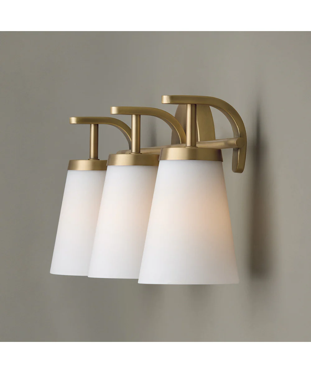Drake 3-Light Vanity Aged Brass - Image 3