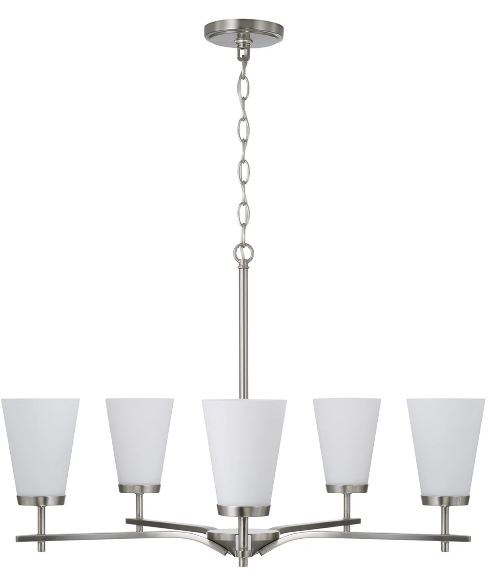 Drake 5-Light Chandelier Brushed Nickel - Image 2