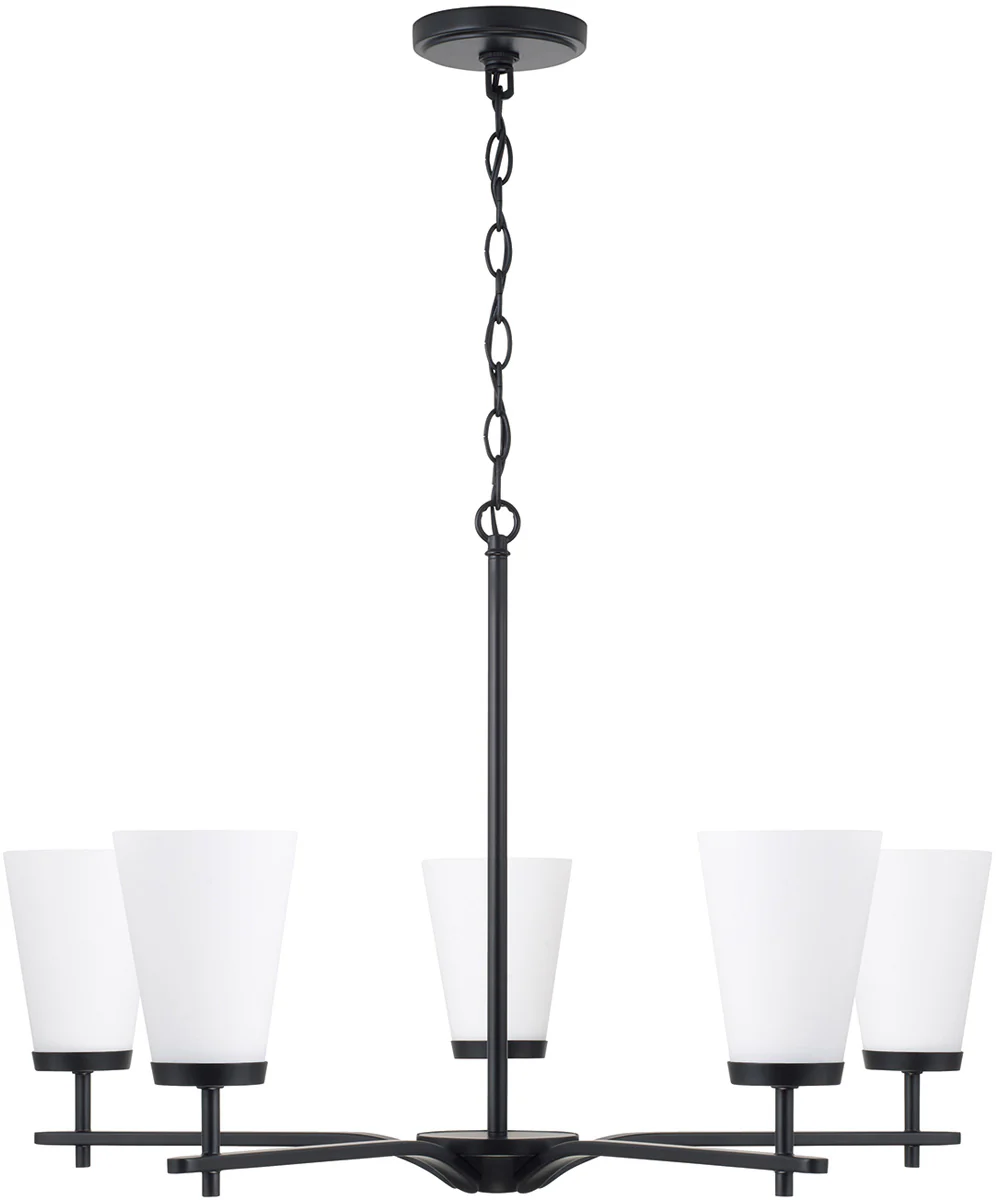 Drake 5-Light Chandelier Matte Black