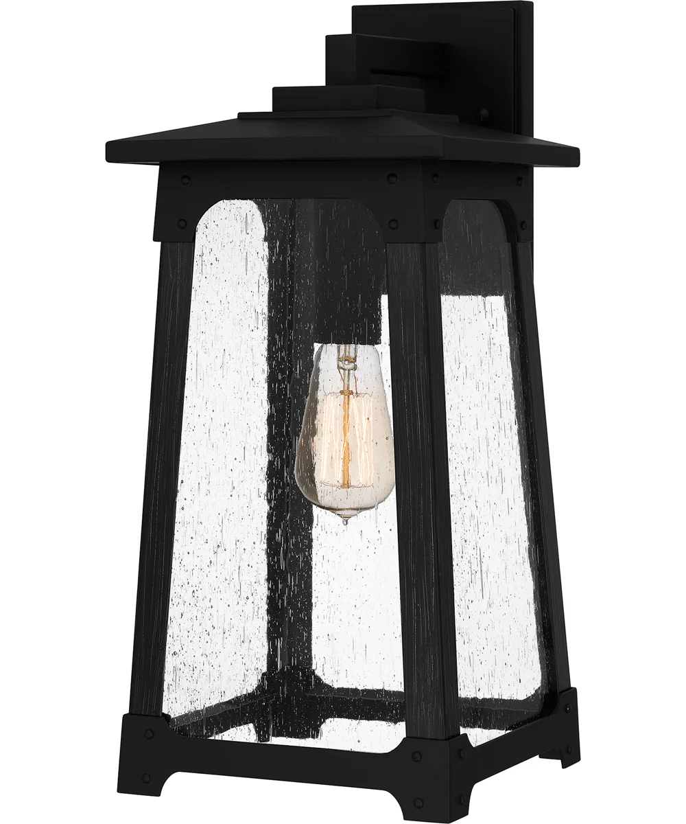 Drescher Large 1-light Outdoor Wall Light  Coastal Armour Aluminum Matte Black