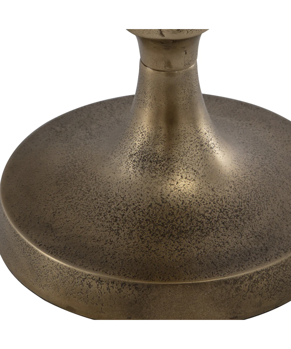Drink Table in Textured Aluminum and Antique Brass - Image 3