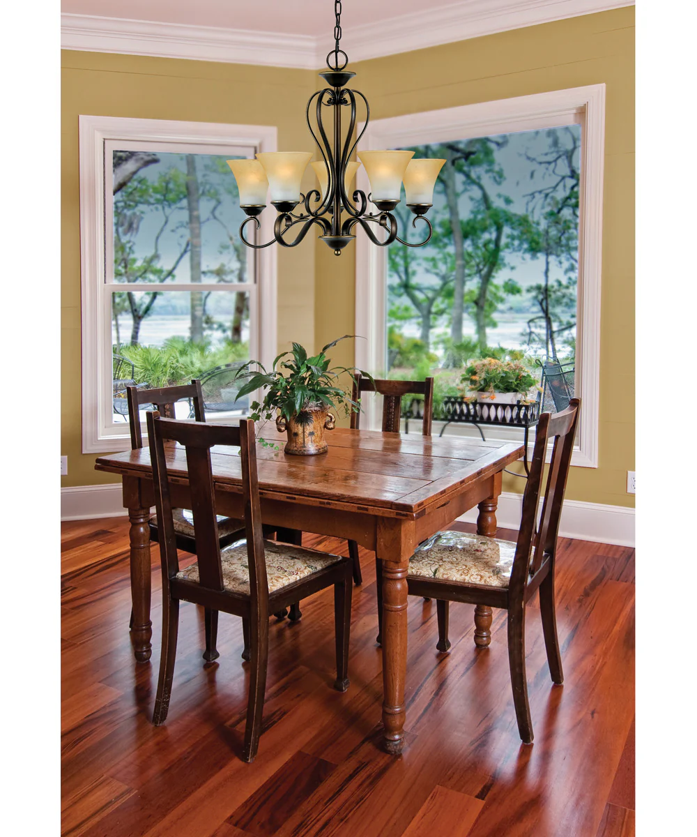Duchess 5-light Chandelier Palladian Bronze - Image 3