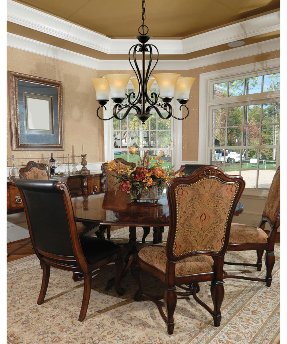 Duchess 5-light Chandelier Palladian Bronze - Image 5