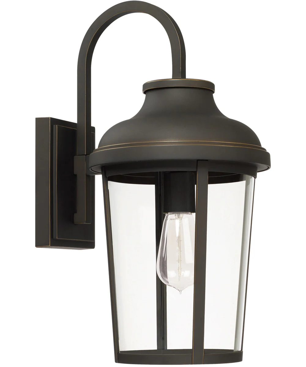 Dunbar 1-Light Outdoor Wall Mount Rain or Shine - Oiled Bronze with Clear Glass