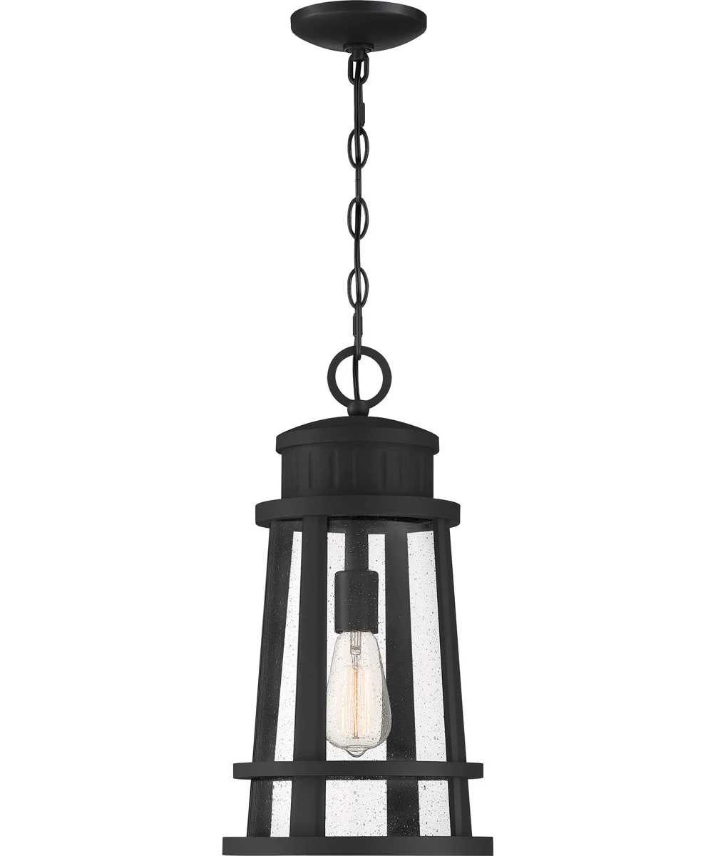 Dunham Large 1-light Outdoor Pendant Light  Coastal Armour Earth Black - Image 2