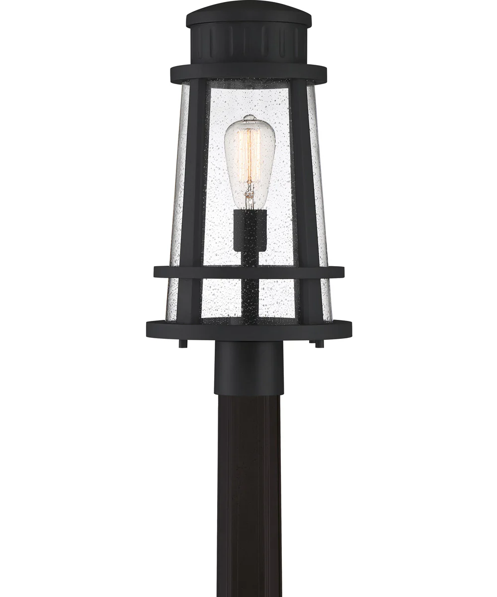 Dunham Large 1-light Outdoor Post Light Coastal Armour Earth Black - Image 4