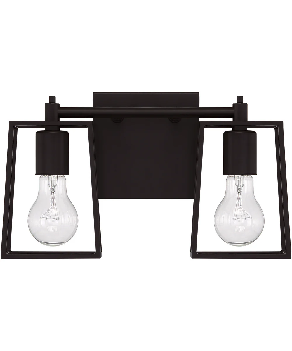 Dunn 2-Light Vanity Flat Black - Image 3