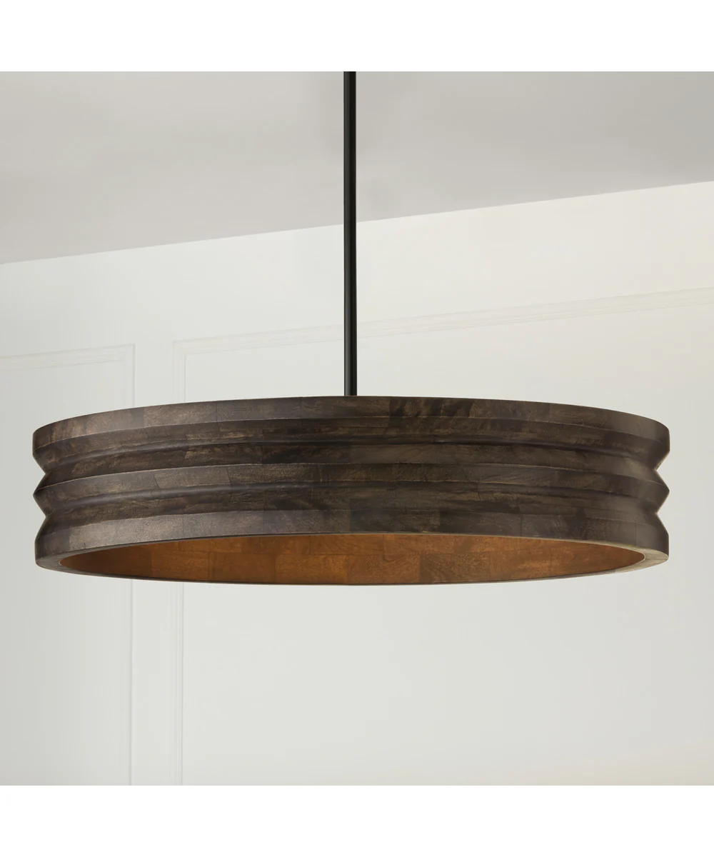 Dunn 4-Light Chandelier Espresso Stain and Black - Image 3