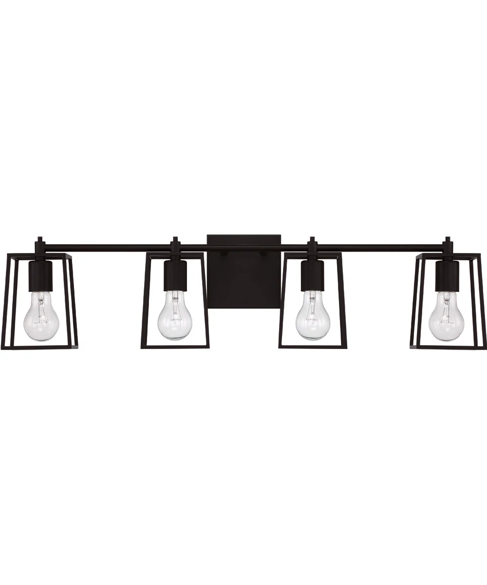 Dunn 4-Light Vanity Flat Black - Image 3