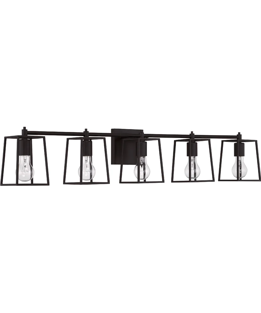 Dunn 5-Light Vanity Flat Black