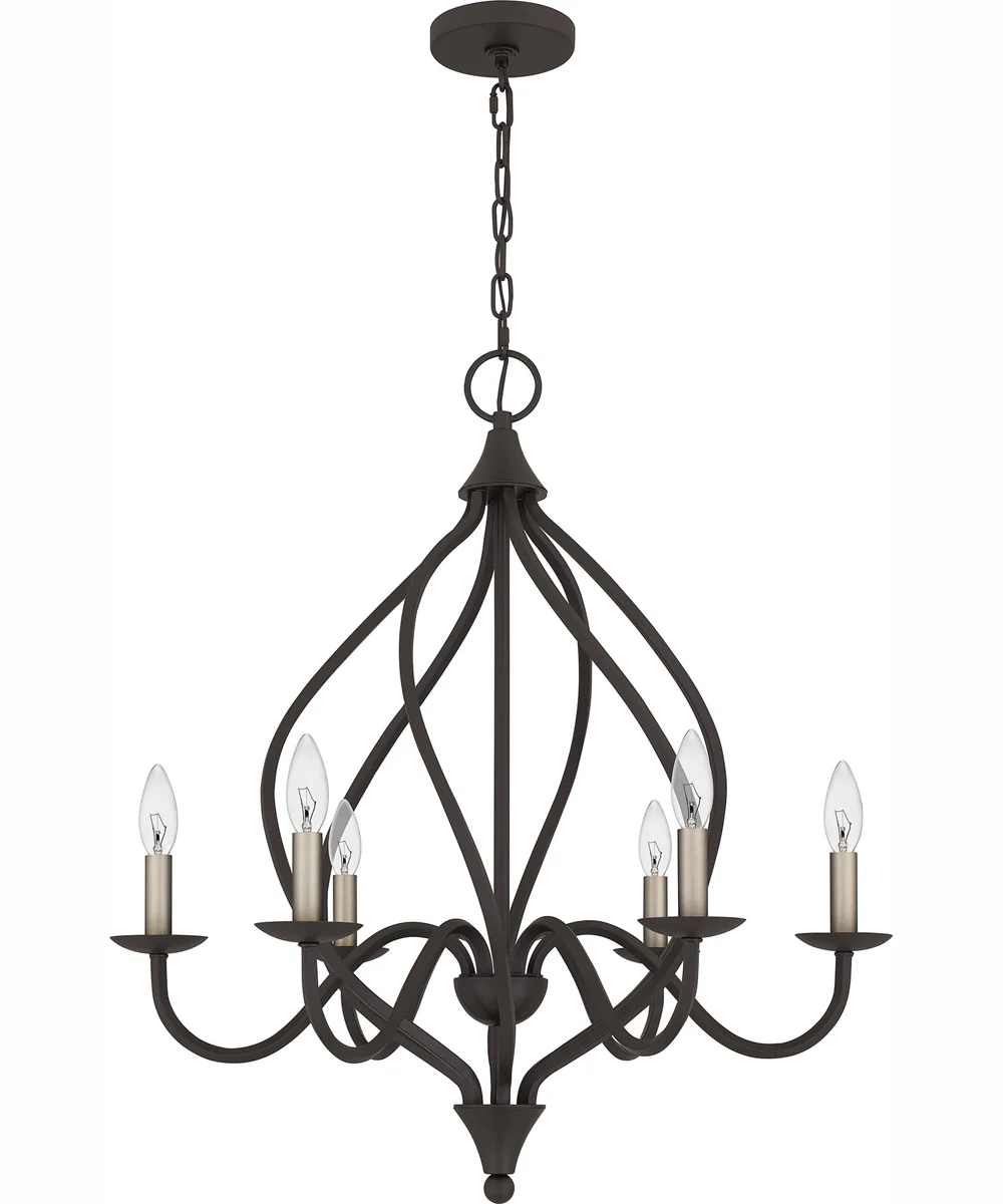 Dupont 6-light Chandelier Old Bronze - Image 3