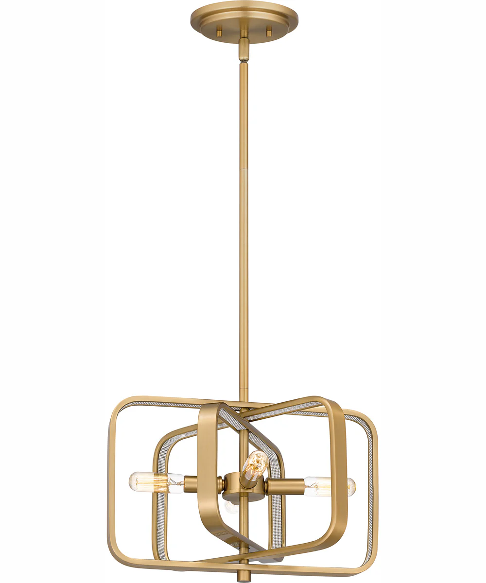 Dupree 4-light Pendant Brushed Weathered Brass - Image 2