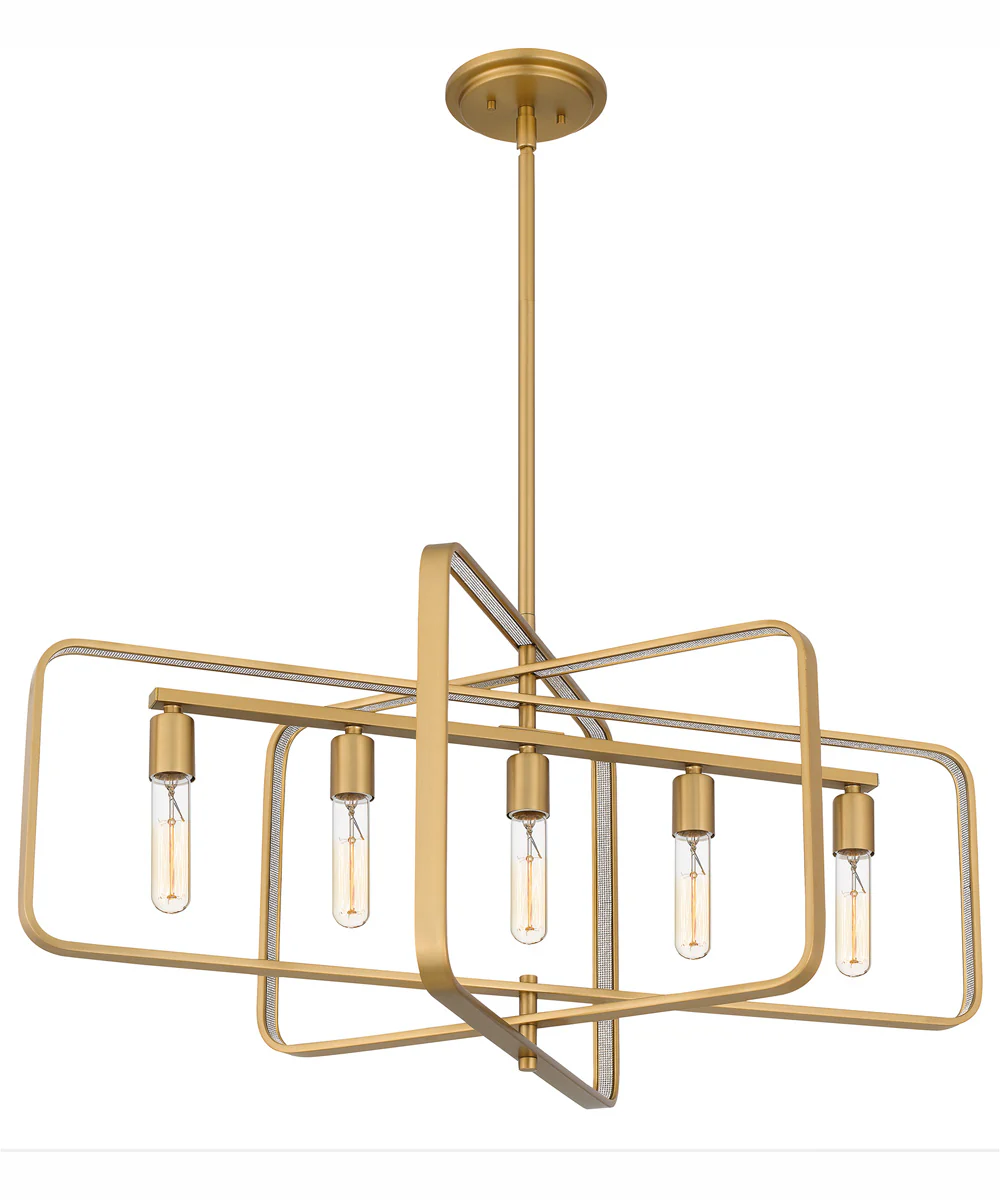 Dupree Small 5-light Island Light Brushed Weathered Brass - Image 5