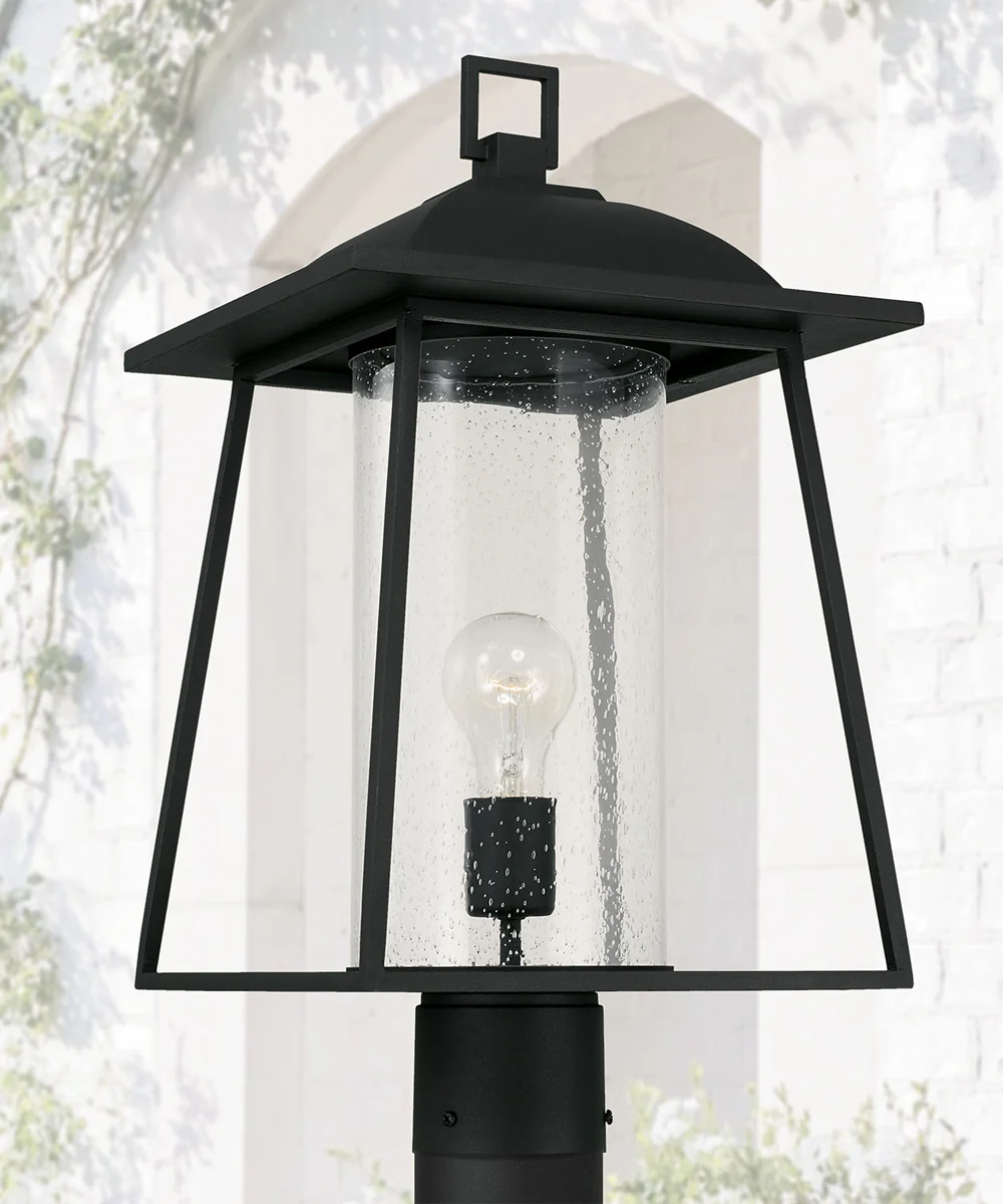 Durham 1-Light Outdoor Post-Lantern Rain or Shine - Black - Image 2