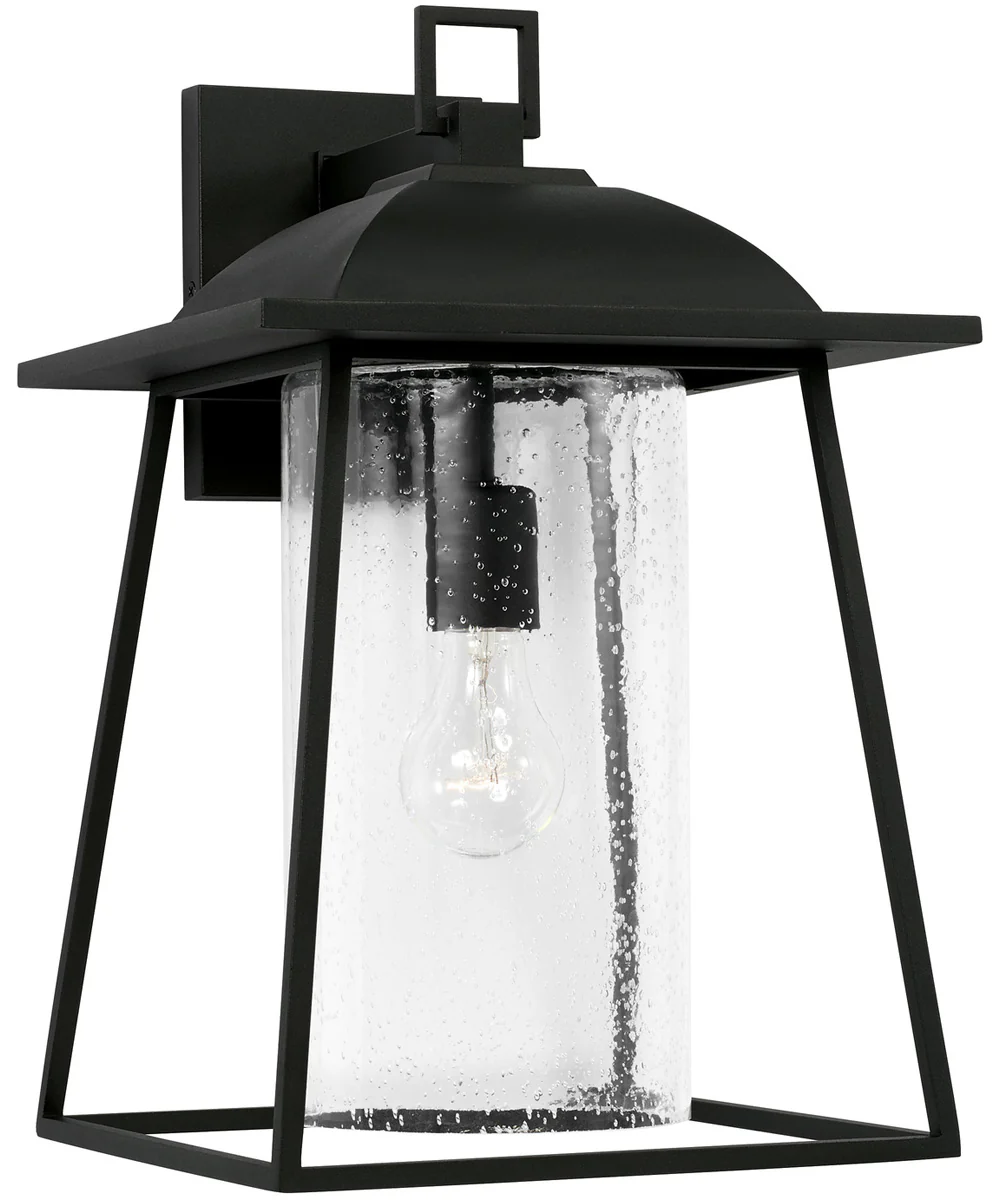 Durham 1-Light Outdoor Wall-Lantern Rain or Shine - Black
