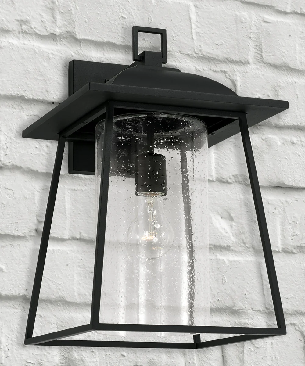 Durham 1-Light Outdoor Wall-Lantern Rain or Shine - Black - Image 2