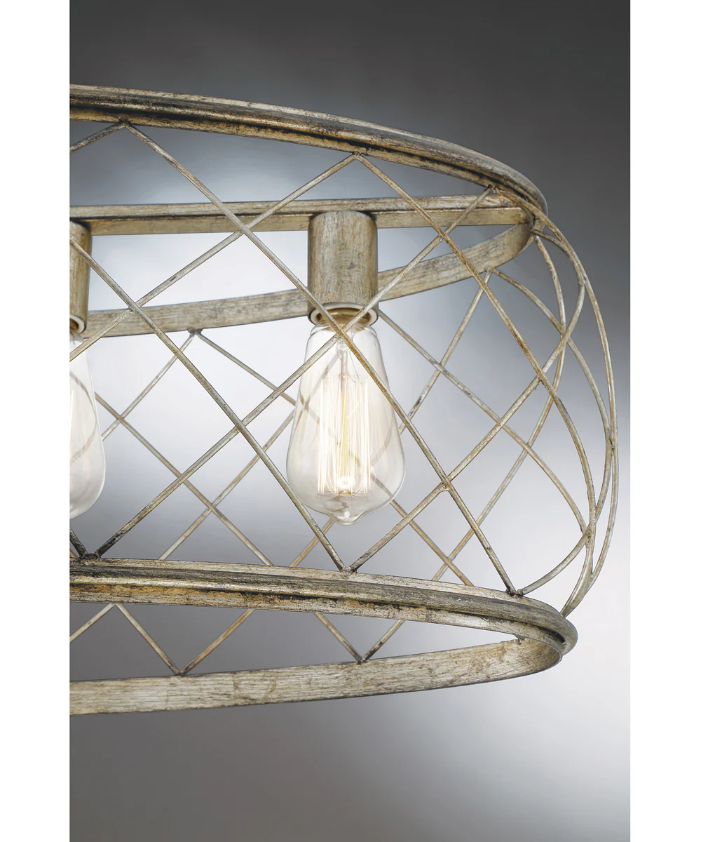 Dury 5-light Island Light Century Silver Leaf - Image 5