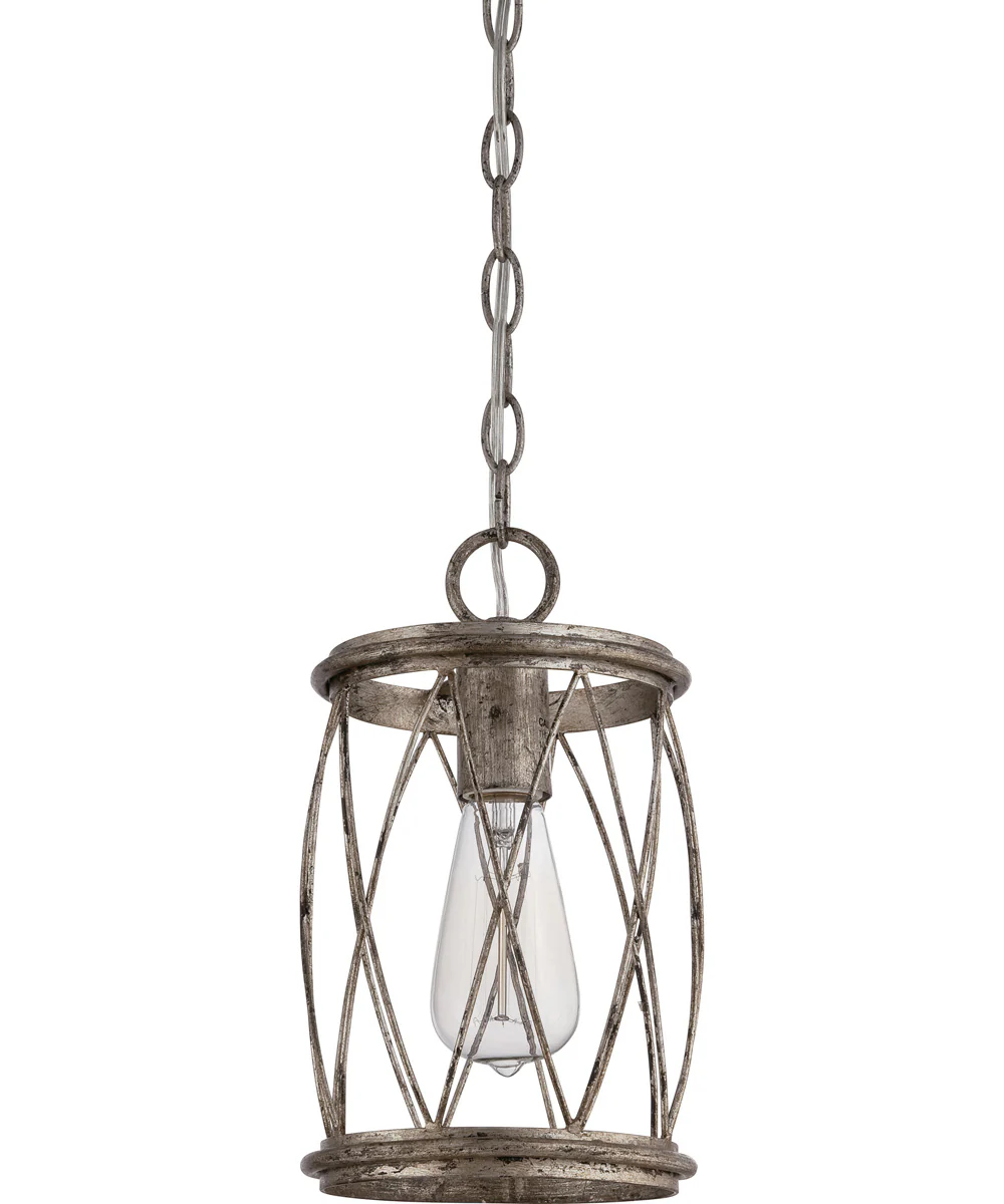 Dury Small 1-light Mini Pendant Century Silver Leaf - Image 3