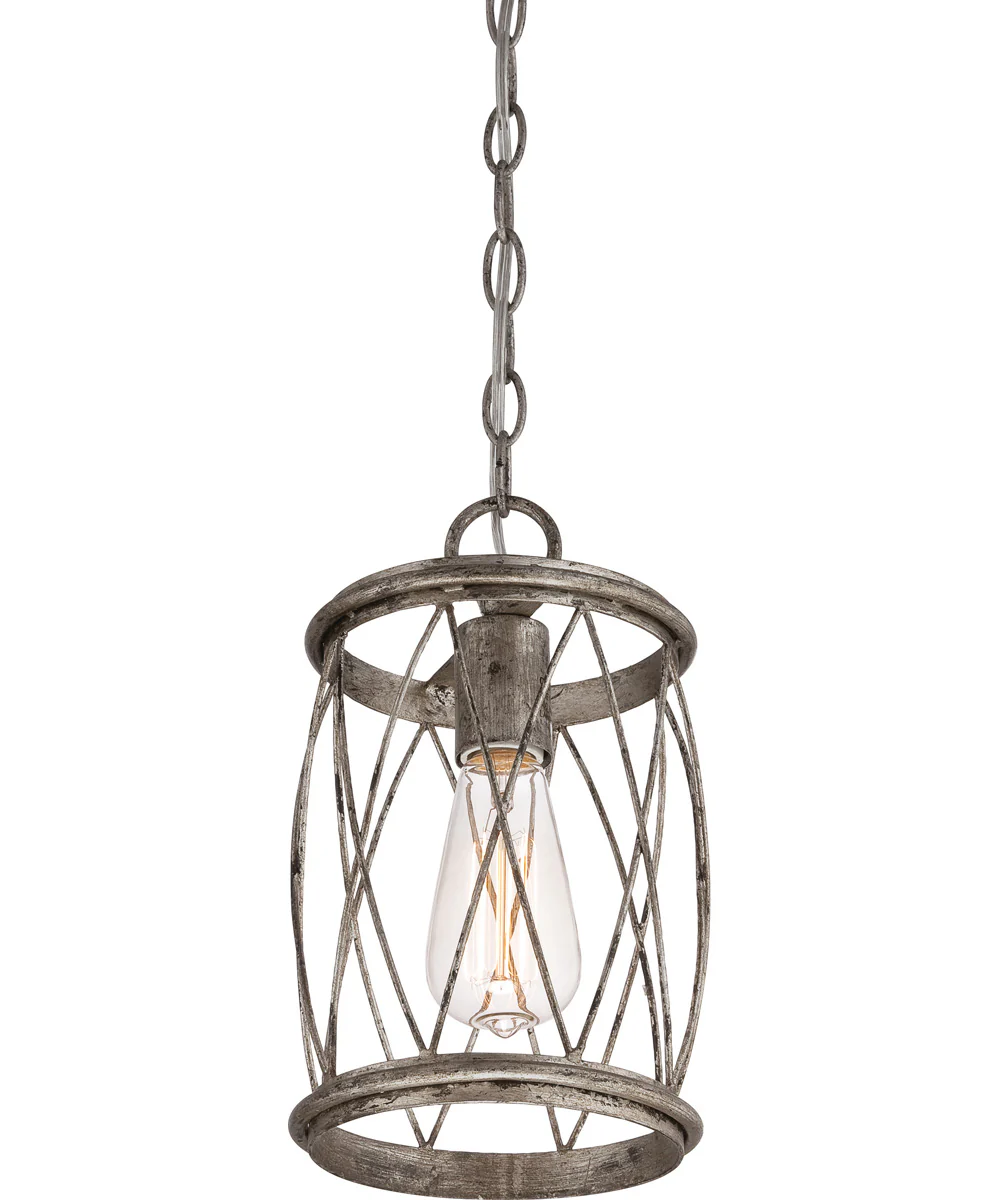 Dury Small 1-light Mini Pendant Century Silver Leaf - Image 4